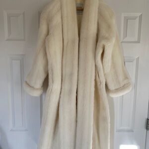 Vintage London Fog faux fur full length coat.